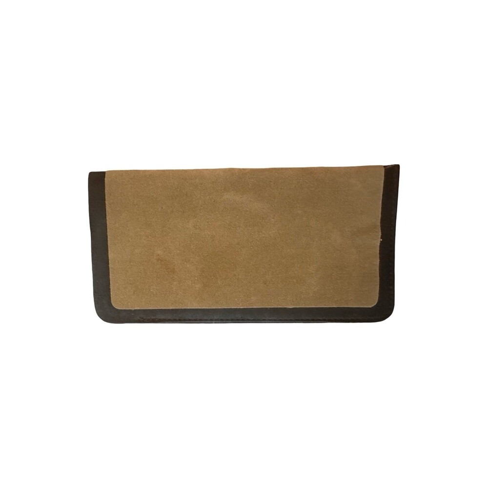 Vintage Yves Saint Laurent Embossed Suede Glasses Case - Beige/Brown - Picture 2 of 9